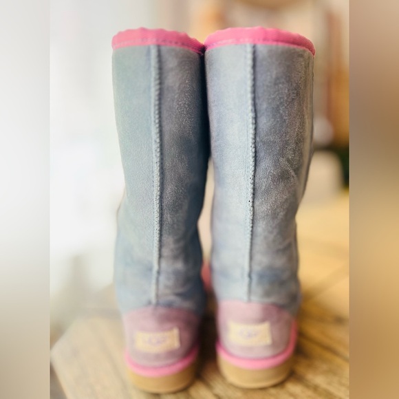 UGG AUSTRALIA WINTER SUEDE LIGHT PINK BOOTS SIZE 4 - Picture 7 of 15